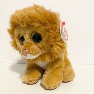 TY Beanie Boos Louie Boo Plush Lion Glitter Sparkle Stuffed Animal Toy 6”